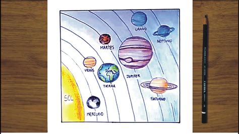 ️ Como Dibujar El Sistema Solar Fácil Paso A Paso ️ Dibujo De Los Planetas Con Sus Nombres ️