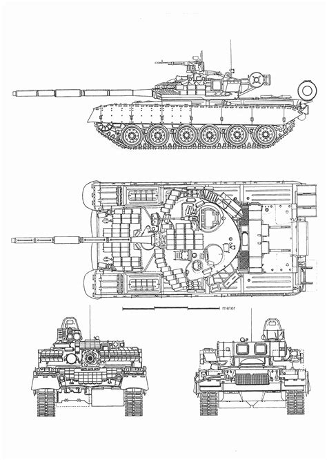 T 80 Tank Blueprints