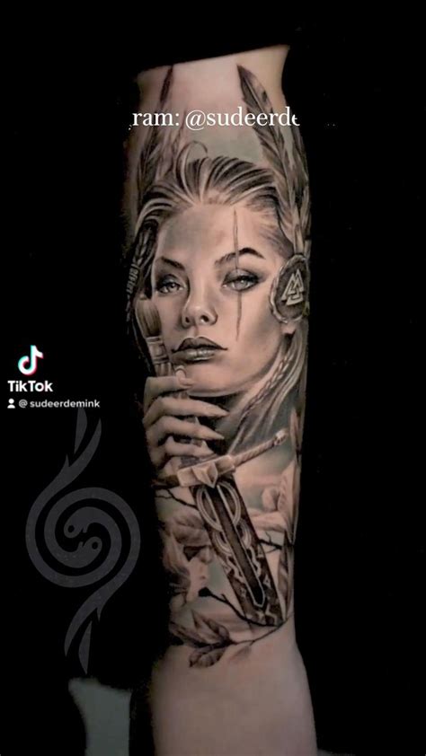 Valkyrie Woman Realistic Tattoo By Sude Erdem Ink Sponsored By Xtreme