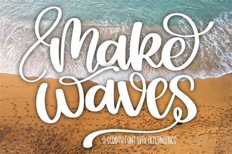 Make Waves - A Script Font With Alternatives