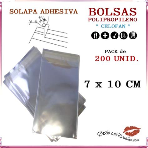 Bolsas De Celofan Con Solapa Adhesiva X Cm