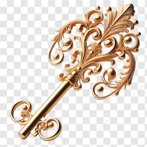 shiny gold key  transparent background  shiny gold key gold png