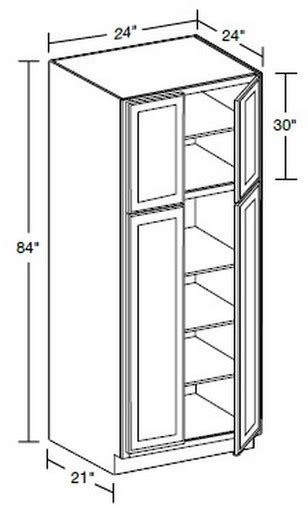 Ideal Cabinetry Glasgow Deep Onyx Pantry Cabinet U242484 Gdo