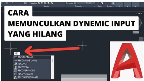 CARA MENAMPILKAN COMMAND DI KURSOR AUTOCAD PENJELASAN LENGKAP YouTube