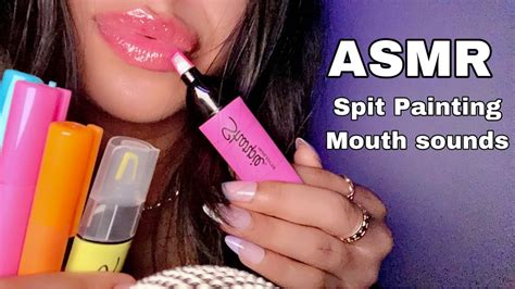 Asmr~ Intense Spit Painting W School Supplies Mouth Sounds And Whispering Youtube