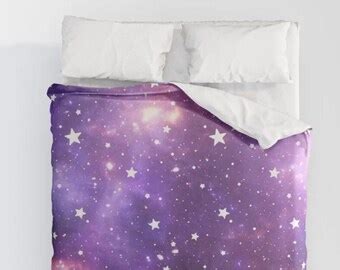 Purple Nebula Bedding Set Galaxy Duvet Cover Set Deep Space Bedding