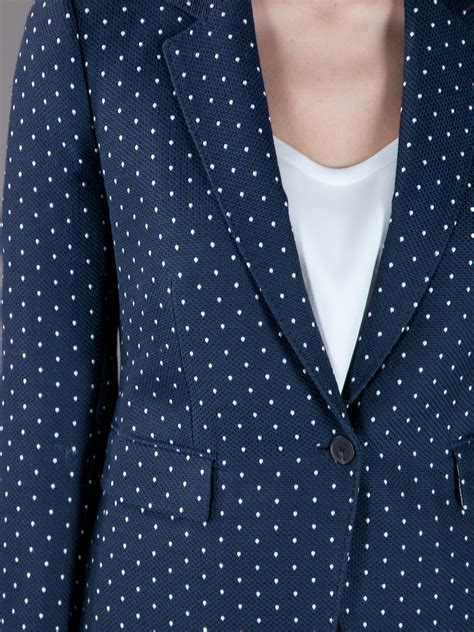 Joseph Polka Dot Blazer In Blue Lyst