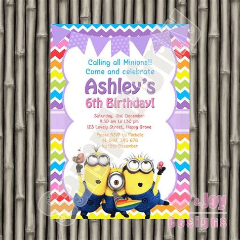 Minions Invitation Minion Invite Minion Invitation Minion Invite