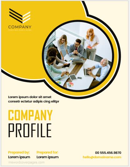 Company Profile Cover Page Templates for Word | Download