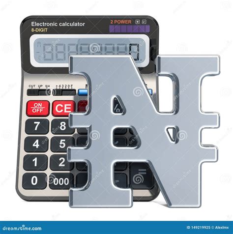 Nigerian Naira Symbol Isolated On White Background Stock Photo