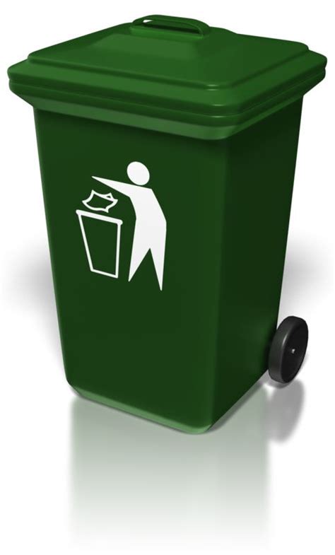 Bin Recycle Plastic Black Wheelie Bin For Waste Isolated On White - Clip Art Library