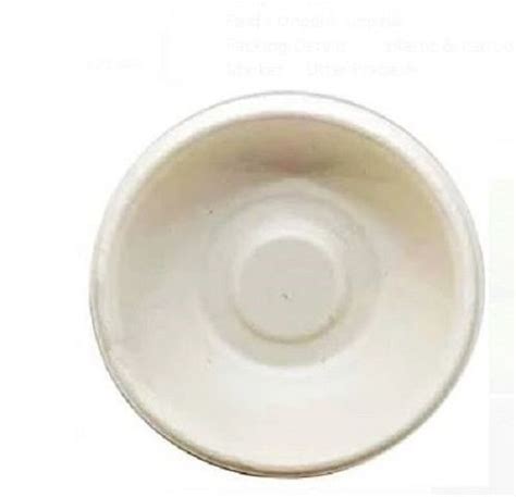 White Inches Round Plastic Eco Friendly And Biodegradable Bowl At