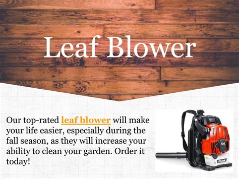 PPT - Gas Leaf Blower PowerPoint Presentation, free download - ID:11539676