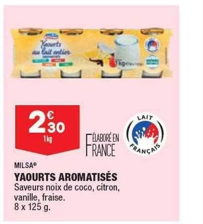 Promo Yaourts aromatisés milsa chez ALDI