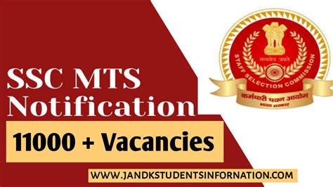 Ssc Mts 11000 Vacancies Notification Released Check Eligibility Salary