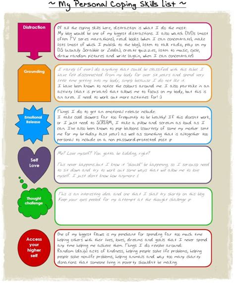 Coping With Depression Worksheets Db Excel Coping Skills Worksheets