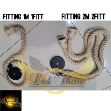 Promo Fitting Gantung Tali Tambang Rope 2M Lampu Edison Diskon 23 Di