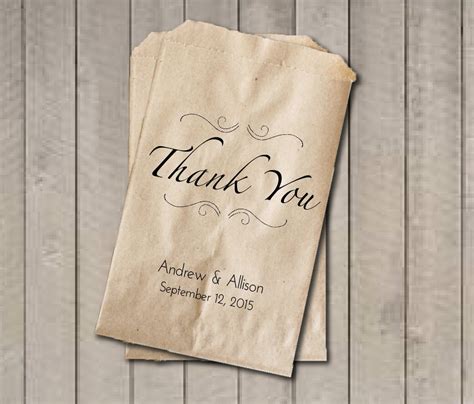 THANK YOU Wedding Favor Bags Thank You Favor Bags