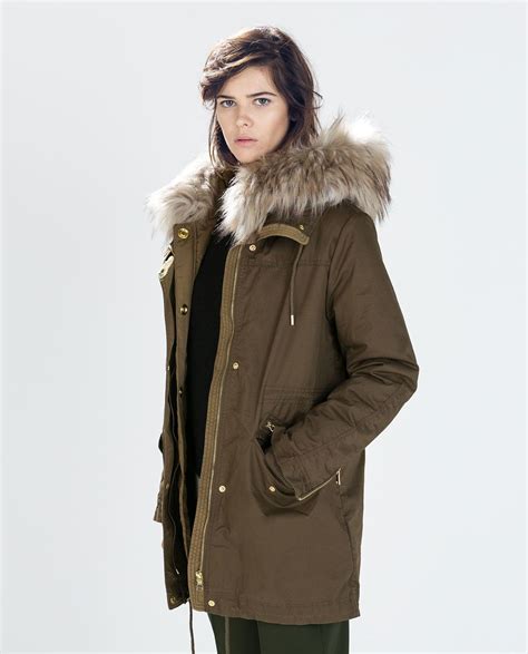 Zara New This Week Parka With Detachable Outerwear Women Zara Parka Quilted Coat