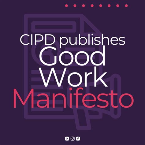 Cipd Releases Good Work Manifesto Supportis