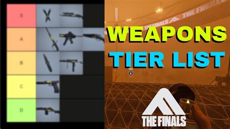 Best Weapon Tier List The Finals Light Class Youtube