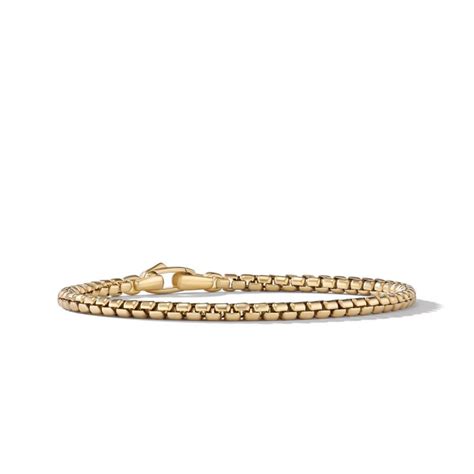 David Yurman Box Chain Bracelet In 18K Yellow Gold Size M Bailey S