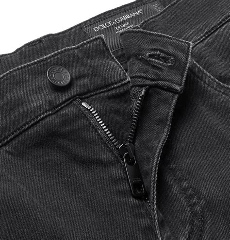 Dolce And Gabbana Slim Fit Stretch Denim Jeans Men Black Dolce