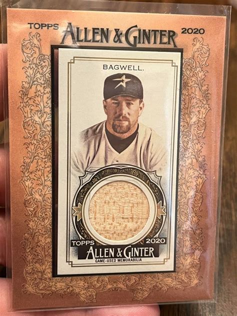 Jeff Bagwell Allen Ginter Framed Houston Astros Hofer Game Used