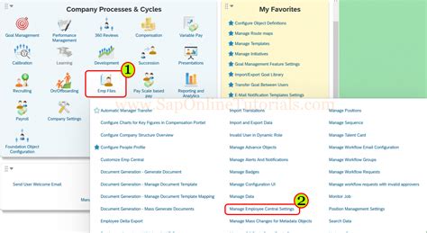 How to Manage Employee Central Settings in SAP SuccessFactors