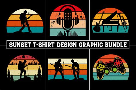 Sunset Vintage Retro T-Shirt Graphic - Buy t-shirt designs