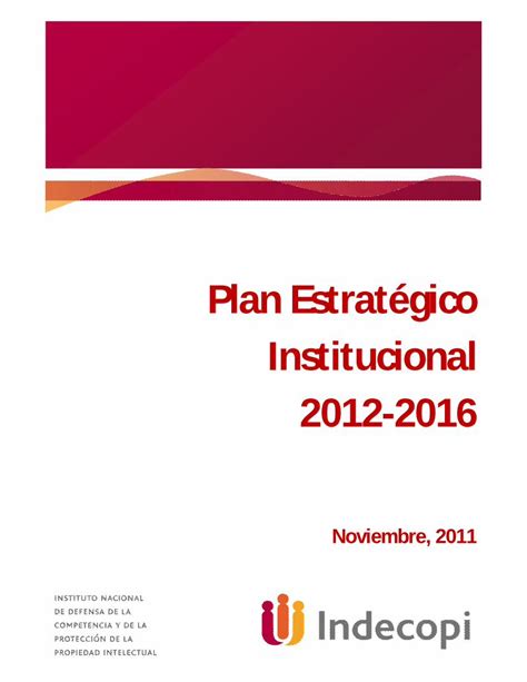 Pdf Plan Estrat Gico Institucional Plan Externo Para La