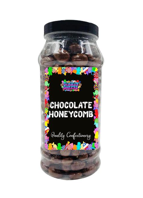 Milk Chocolate Honeycomb Bites Retro Sweets T Jar 615g Simway Sweets