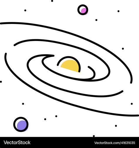 Milky way galaxy color icon Royalty Free Vector Image