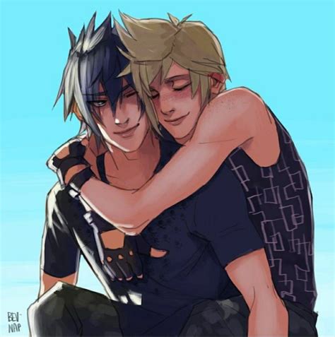 Prompto And Noctis Ffxv Promptis Hugs Final Fantasy Characters Final