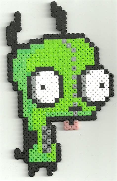 Gir Invader Zim Diy Perler Beads Perler Bead Templates Perler Beads