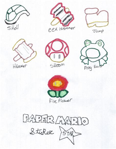 paper mario sticker star stuff by Sharkygold10 on DeviantArt