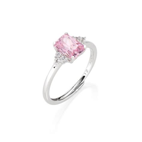 Amen Anello Regolabile Princess Con Zirconi Rosa E Bianchi