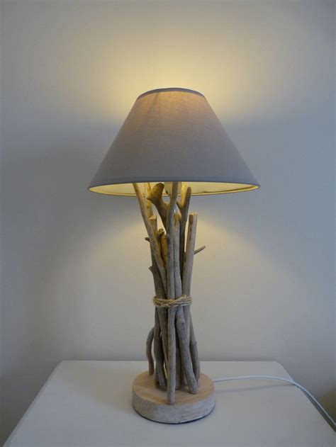 Lampe De Chevet En Bois Flott Driftwood Lamp Lampe Bois Lustre En