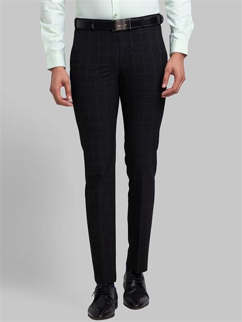 Buy Park Avenue Men Mid Rise Checked Slim Fit Formal Trouser Trousers For Men 29352122 Myntra