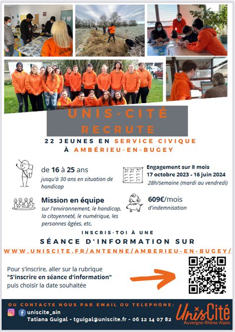 Unis Cité Ain recrute pour des missions de Service Civique Douvres