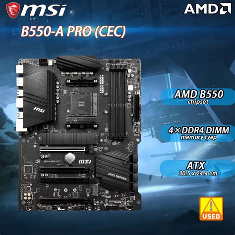 Placa Base AM4 MSI B550 A PRO CEC ProSeries AMD AM4 DDR4 128G PCIe 4 0