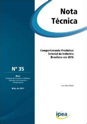 Reposit Rio Do Conhecimento Do Ipea Comportamento Produtivo Setorial