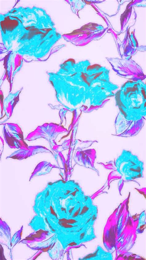 Blue and Pink Roses Wallpaper