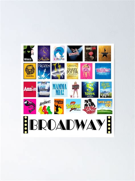 "Broadway Musical Logo" Poster for Sale by Max Sklar | Redbubble