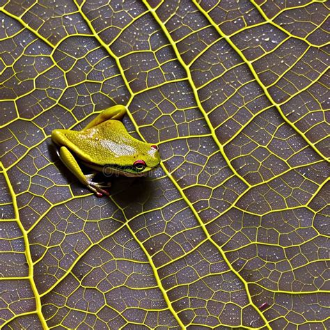 A Slimy And Wet Texture With Wet Leaves And Frog Skin4 Generative Ai Stock Illustration