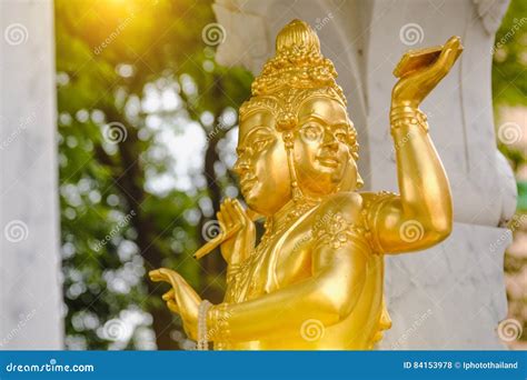 Statue Of Hindu God Brahma In Thailand Stock Photo Image Of Indian