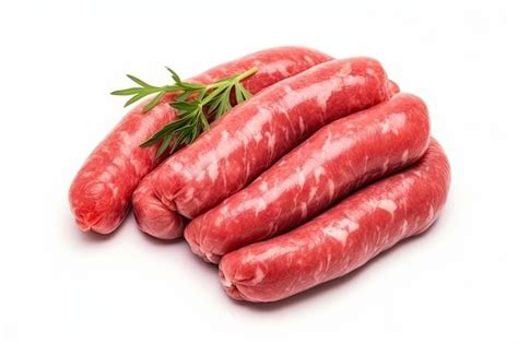 Premium Ai Image Italian Sausages On White Background