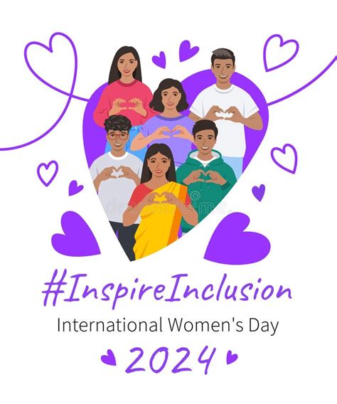 Inspire Inclusion Pose International Women S Day 2024 Stock Vector Illustration Of Inequality