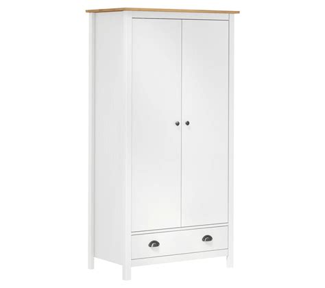 Garde Robe Portes Hill Blanc X X Cm Bois De Pin Solide