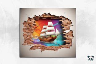 D Pirate Boat Cracked Hole Bundle Graphic By Pandastic Creative Fabrica